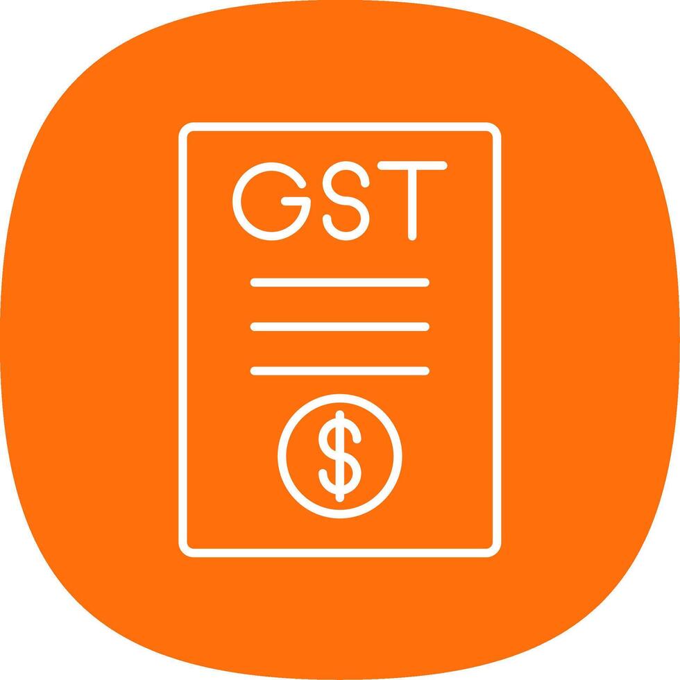 Gst Line Curve Icon vector