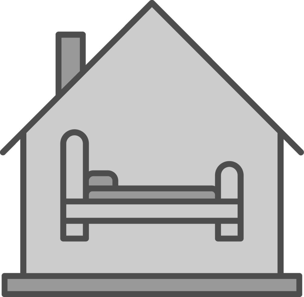 habitación relleno icono vector