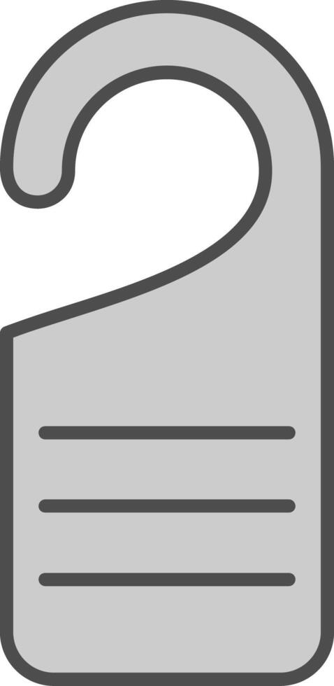 Door Hanger Fillay Icon vector