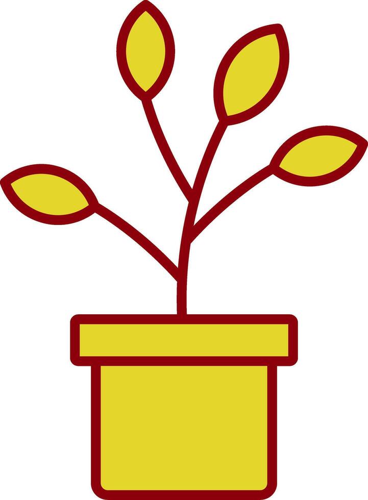icono de línea de planta de dos colores vector