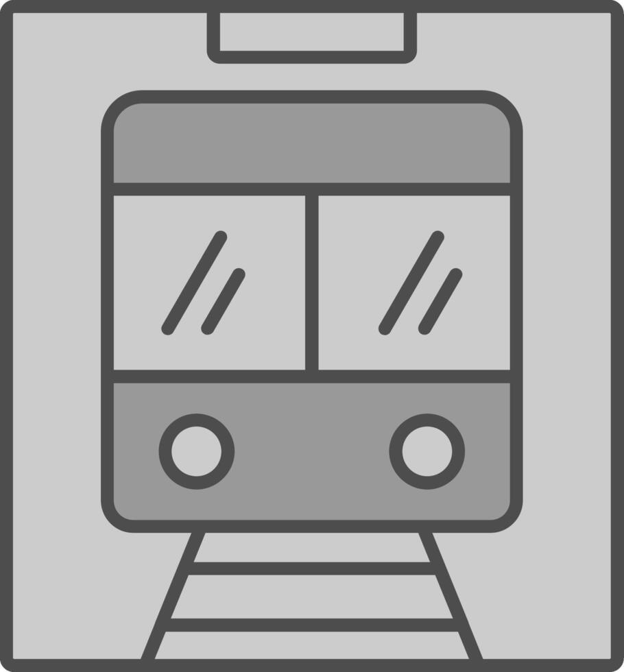 metro relleno icono vector