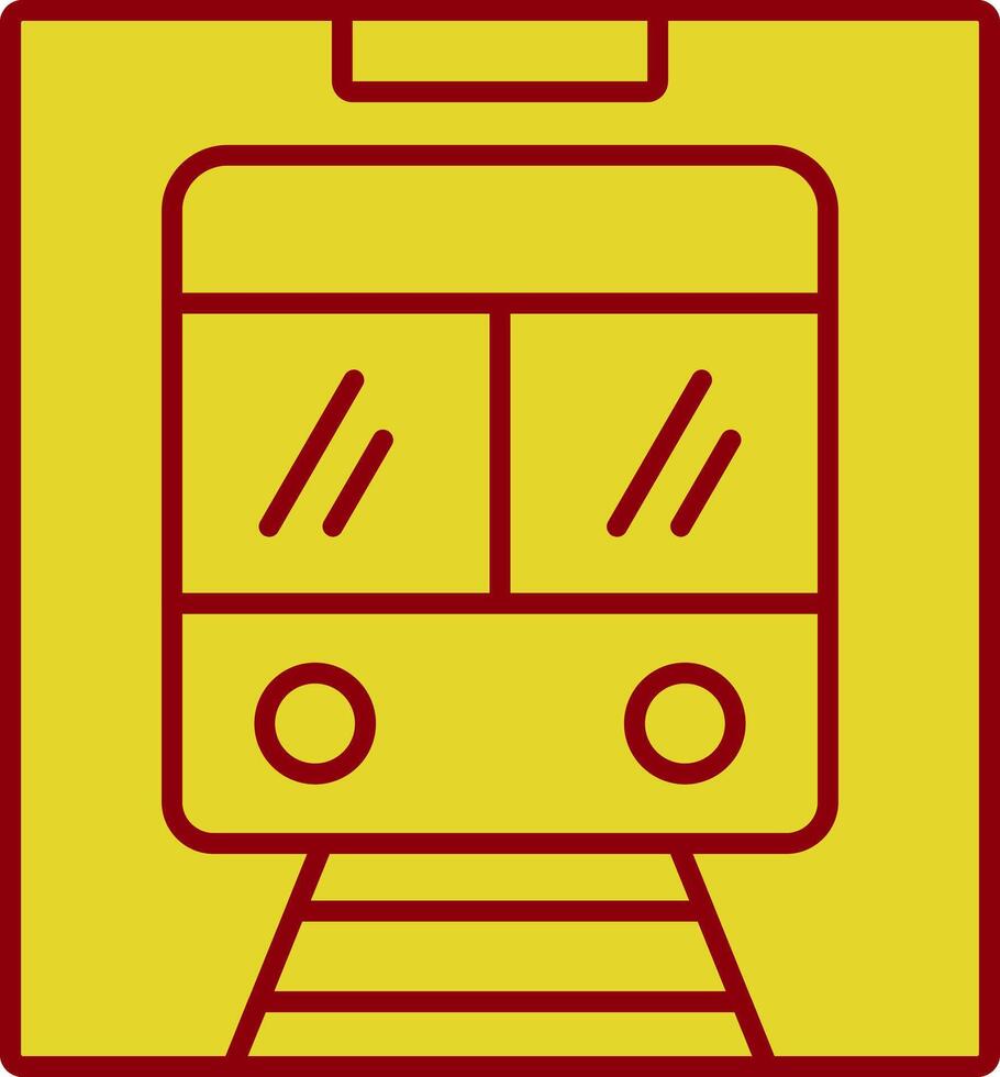 Metro Line Two Color Icon vector