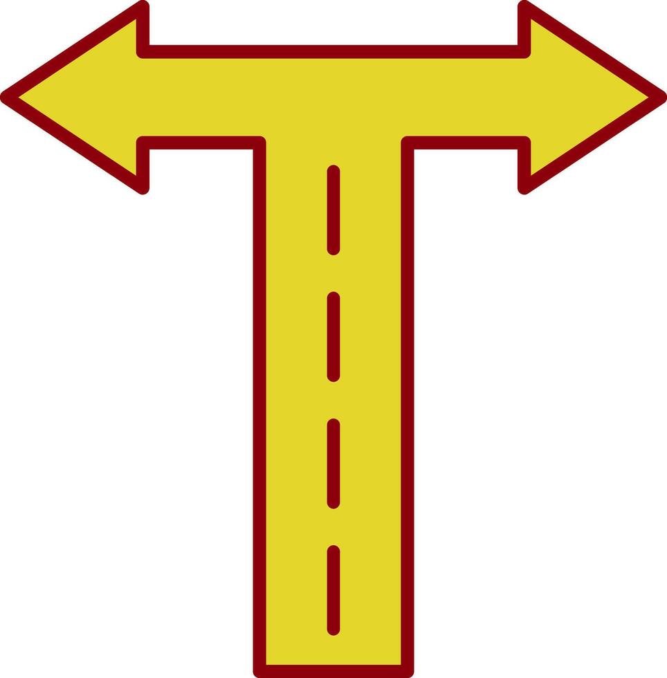 Crossroad Line Two Color Icon vector