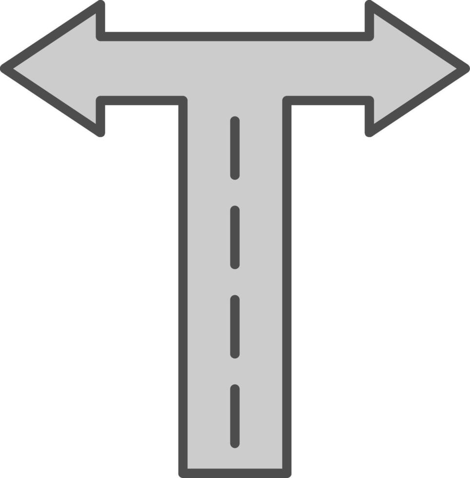 Crossroad Fillay Icon vector
