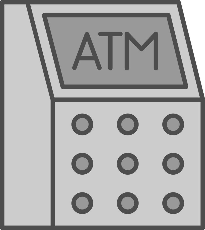 Atm Machine Fillay Icon vector