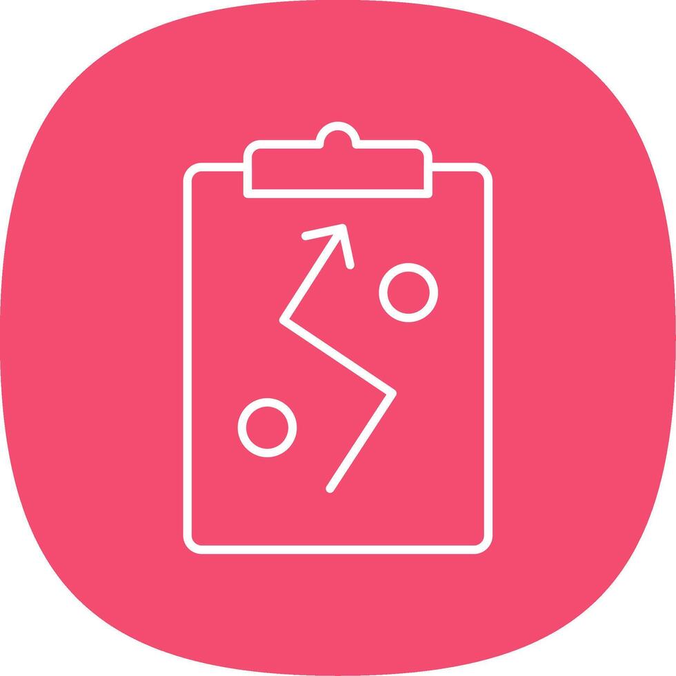Strategy Line Curve Icon vector