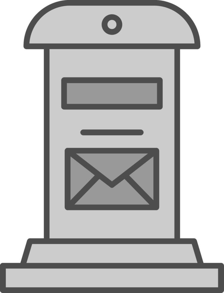 Letter Box Fillay Icon vector