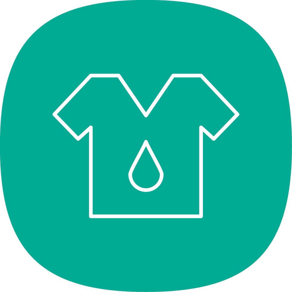 T Shirt Line Curve Icon vector