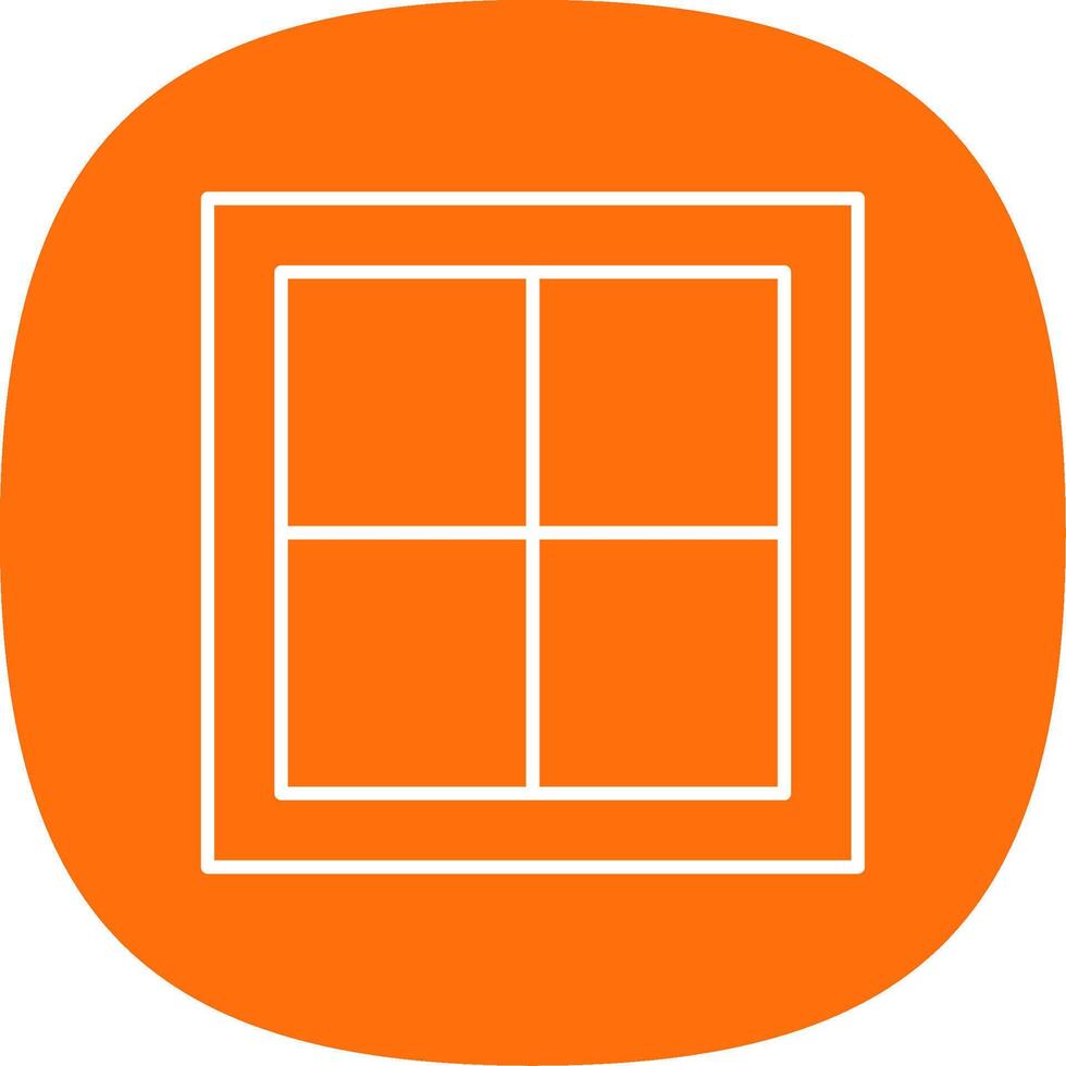Window Line Curve Icon vector