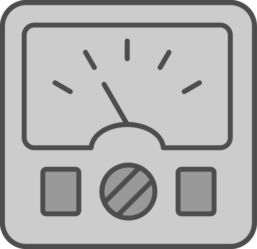 Ammeter Line Two Color Icon vector