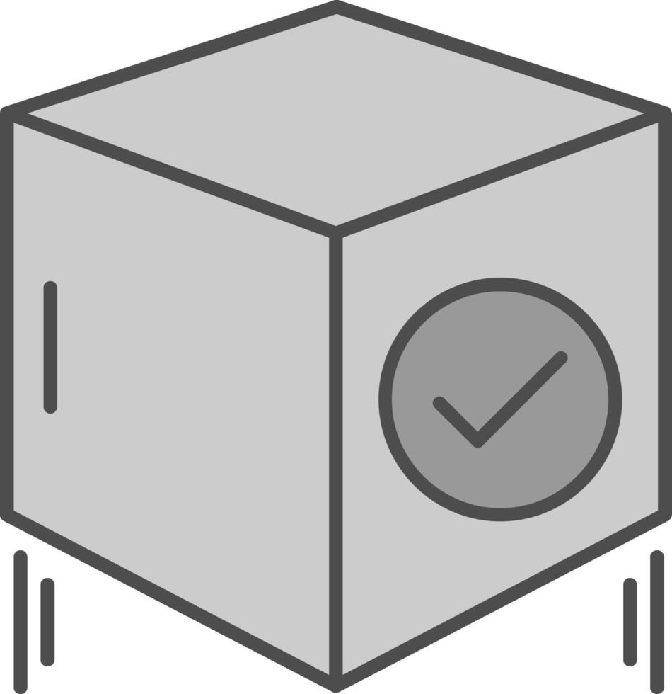 caja relleno icono vector