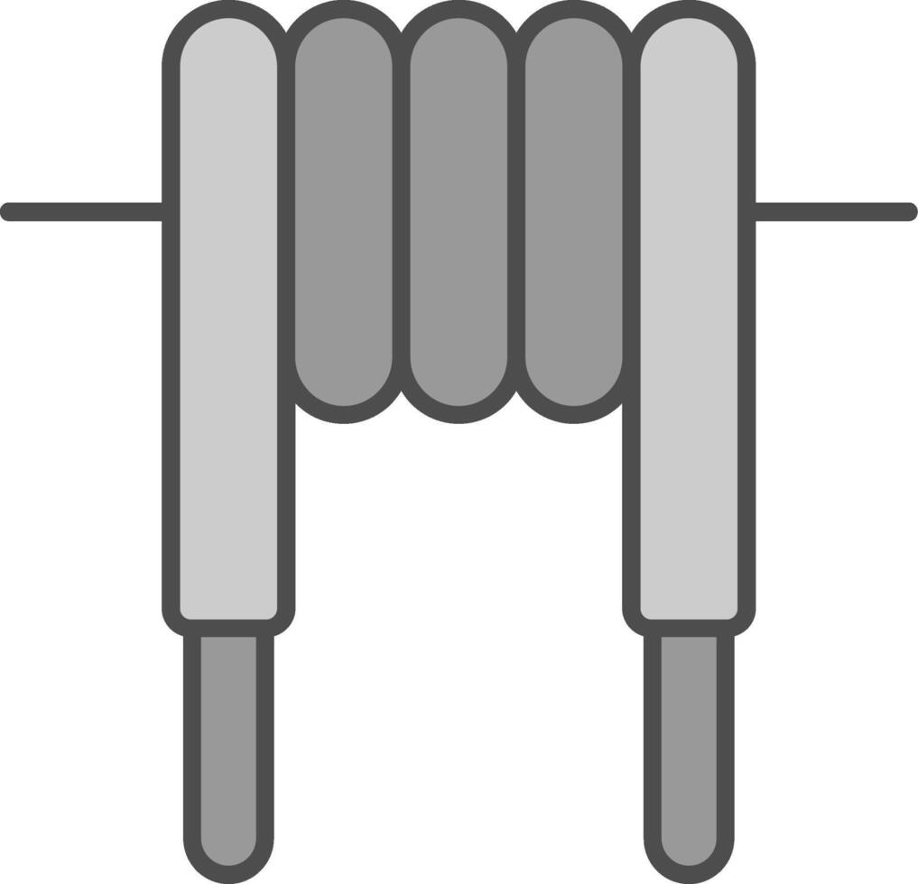 icono de dos colores de línea inductora vector