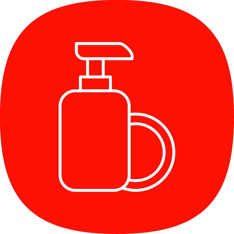 Dish Soap Line Curve Icon vector