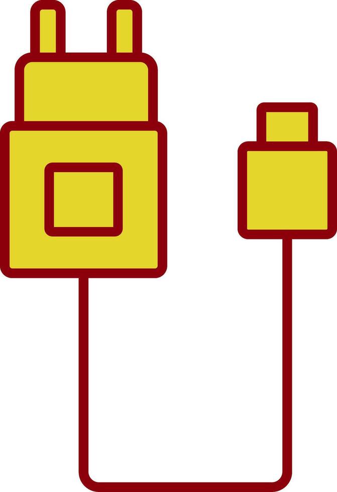 Charger Line Two Color Icon vector