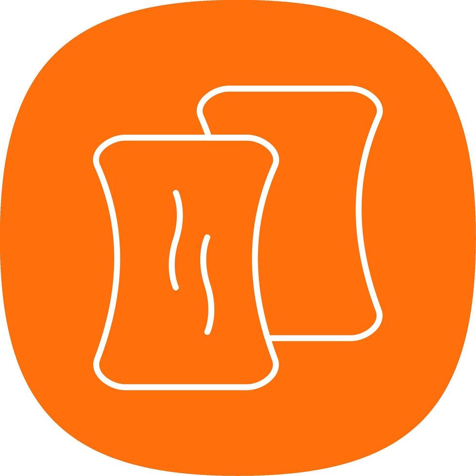 Sponge Line Curve Icon vector