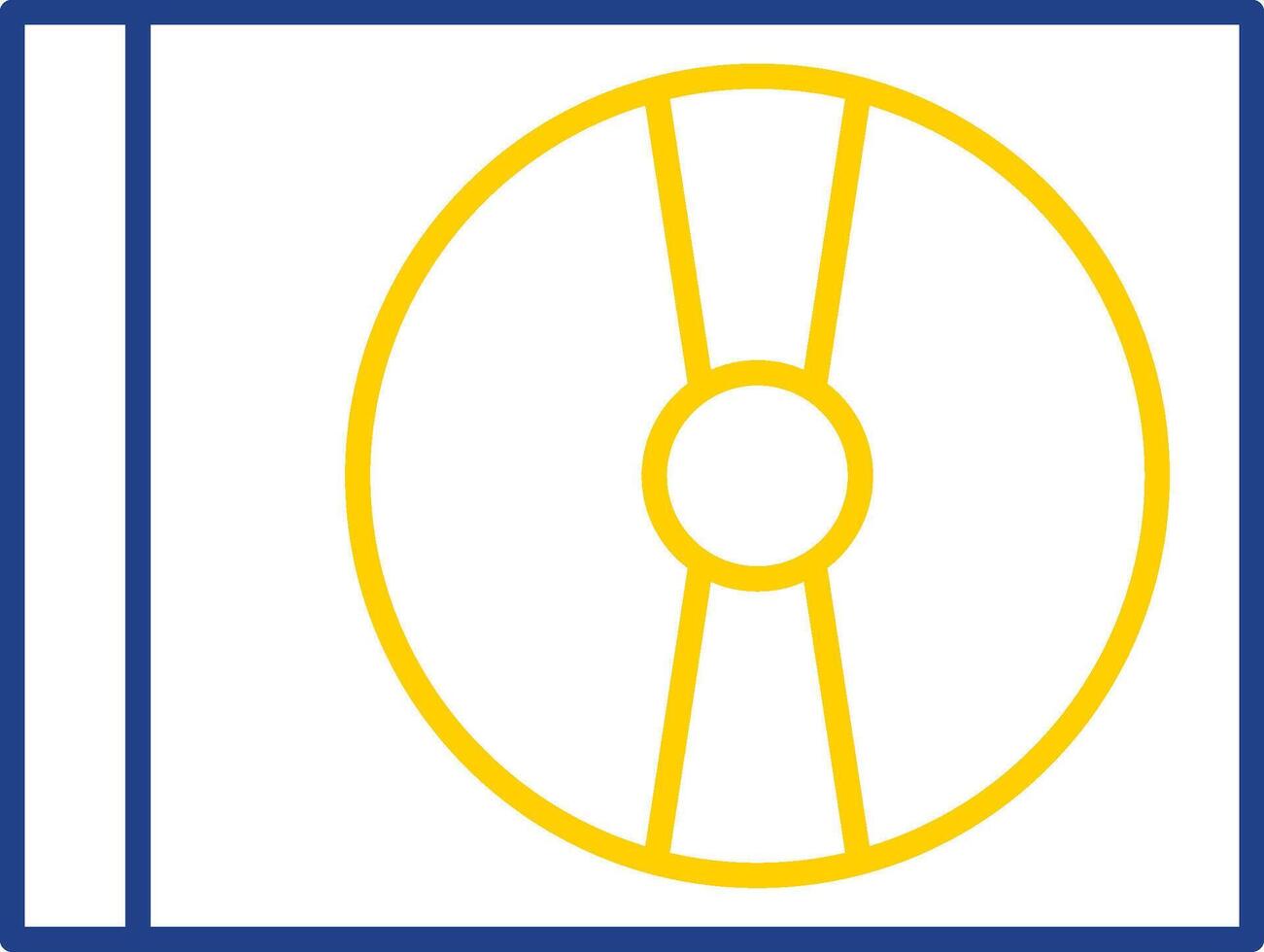 Cd Player Line Two Color Icon vector