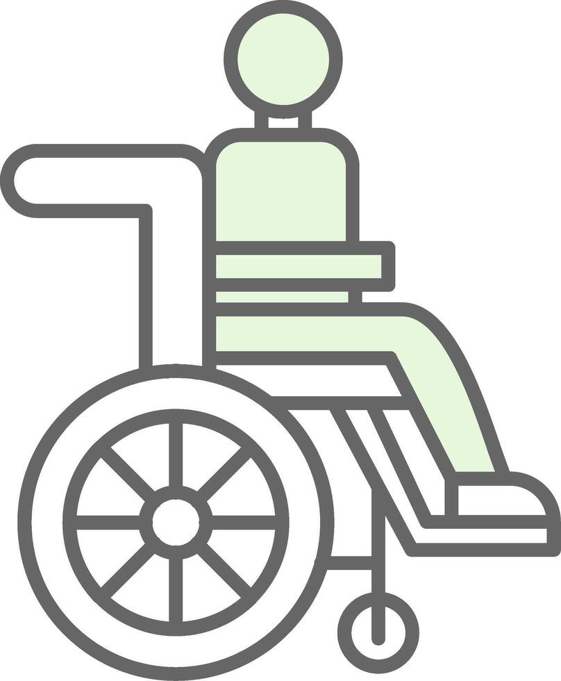 Disabled Person Fillay Icon vector