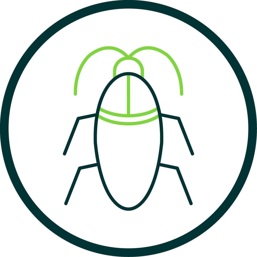 Cockroach Line Circle Icon vector
