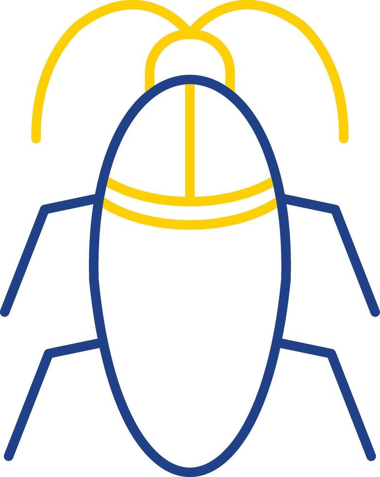 Cockroach Line Two Color Icon vector