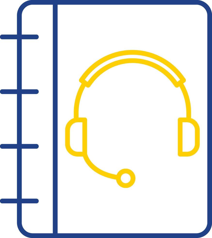 Notebook Support Line Two Color Icon vector