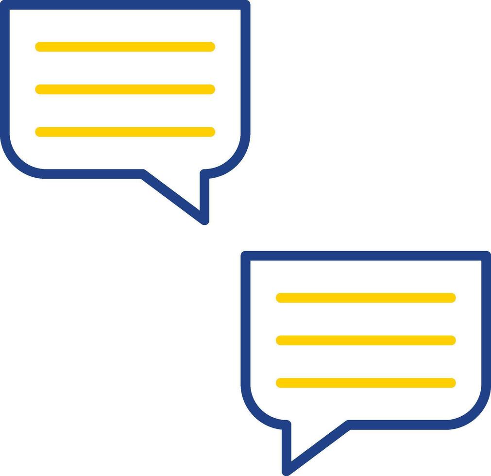 Chat Bubble Line Two Color Icon vector