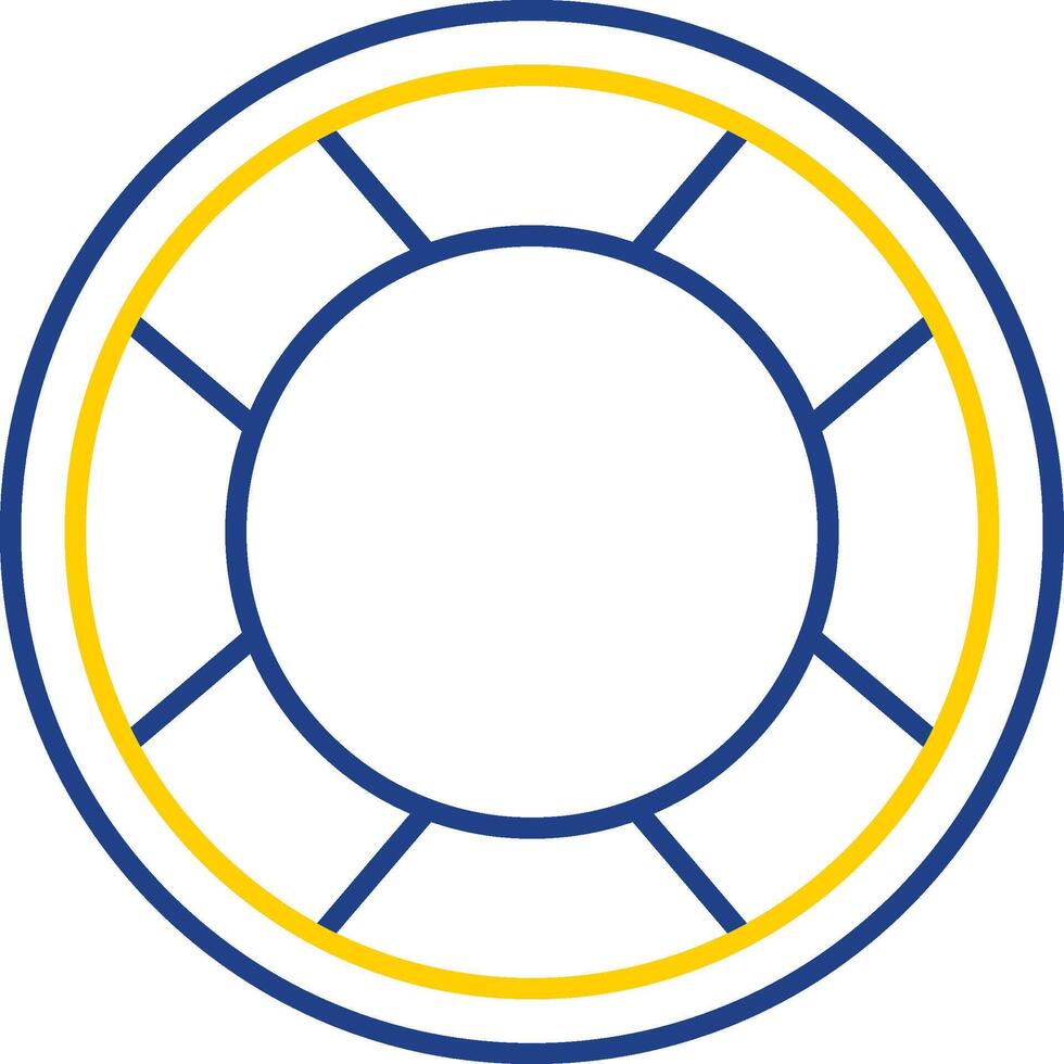 Lifebuoy Line Two Color Icon vector