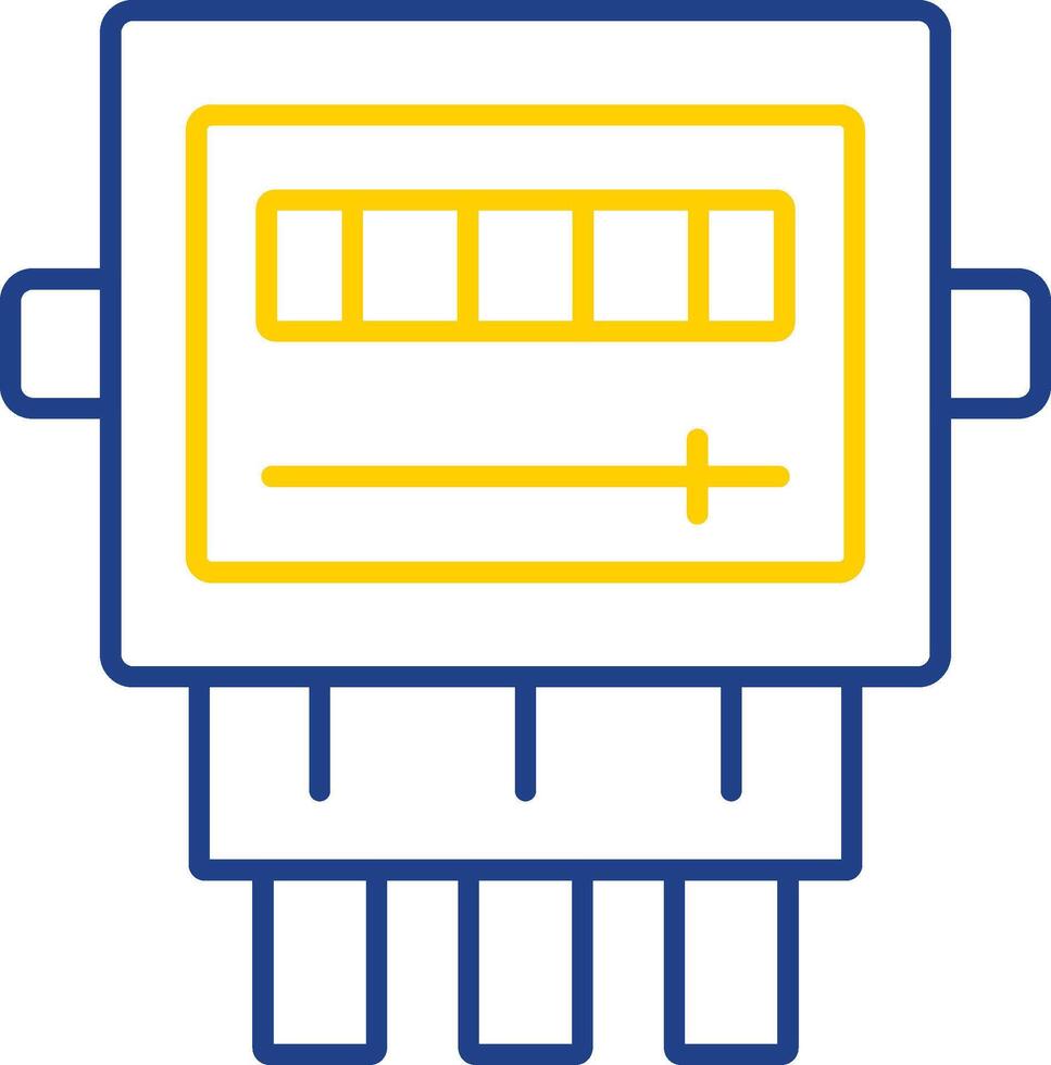 Electric Meter Line Two Color Icon vector
