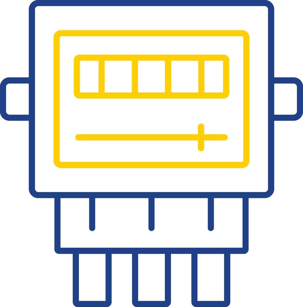 Electric Meter Line Two Color Icon vector