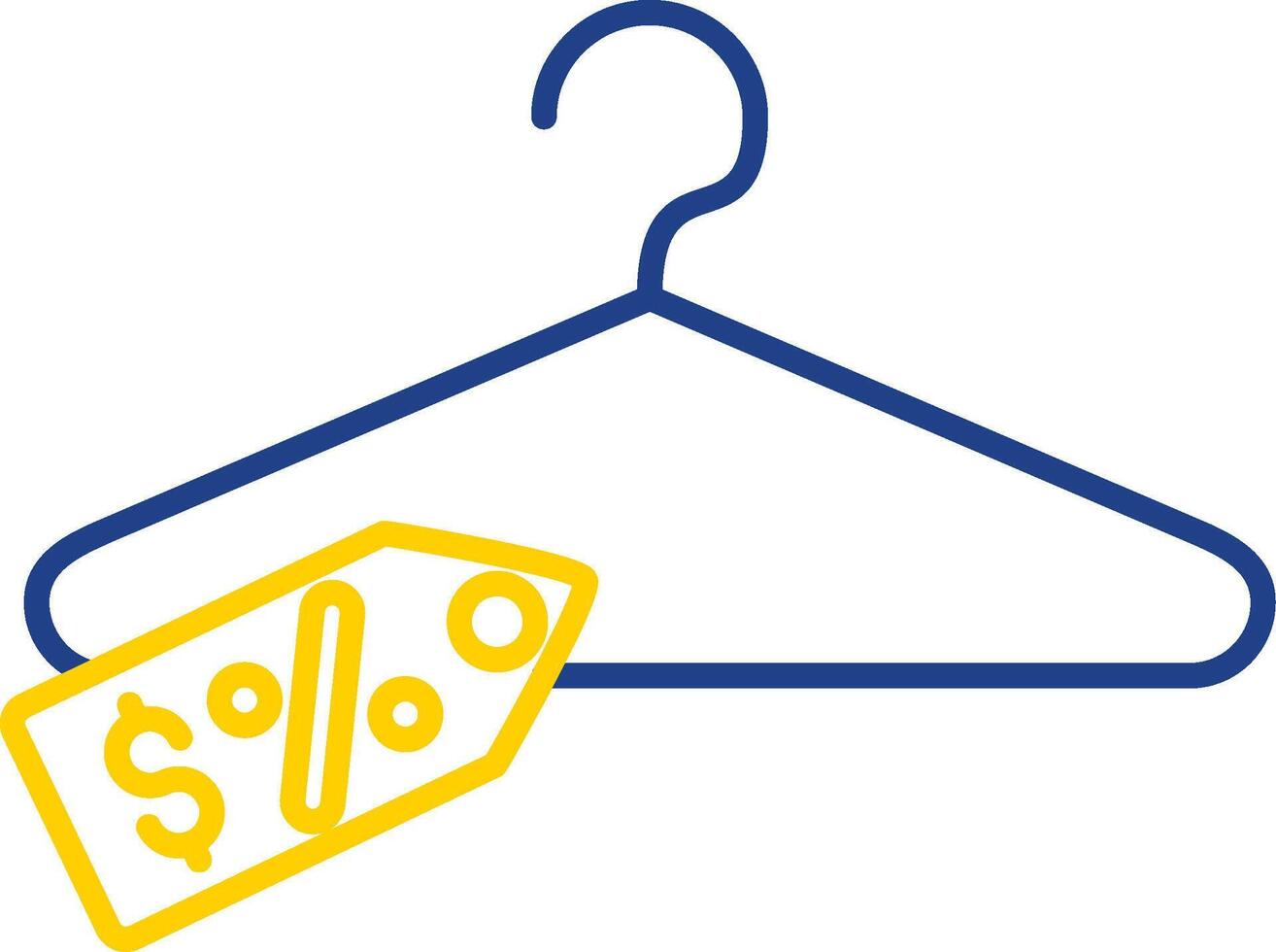 Clothes Hanger Line Two Color Icon vector