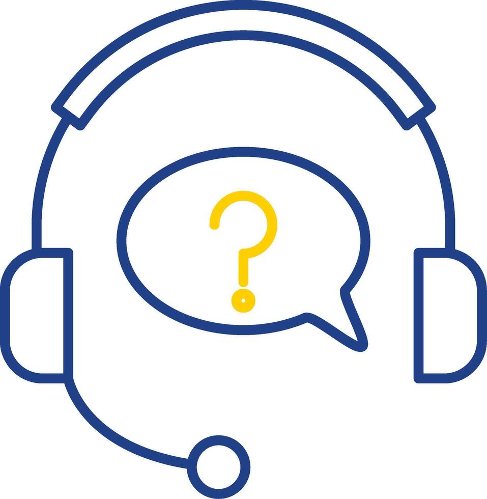 Help Line Two Color Icon vector