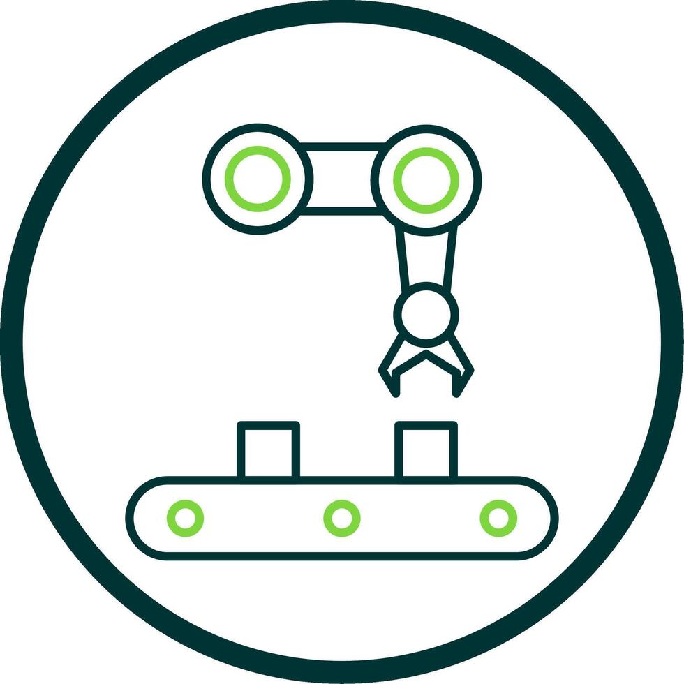 máquina línea circulo icono vector