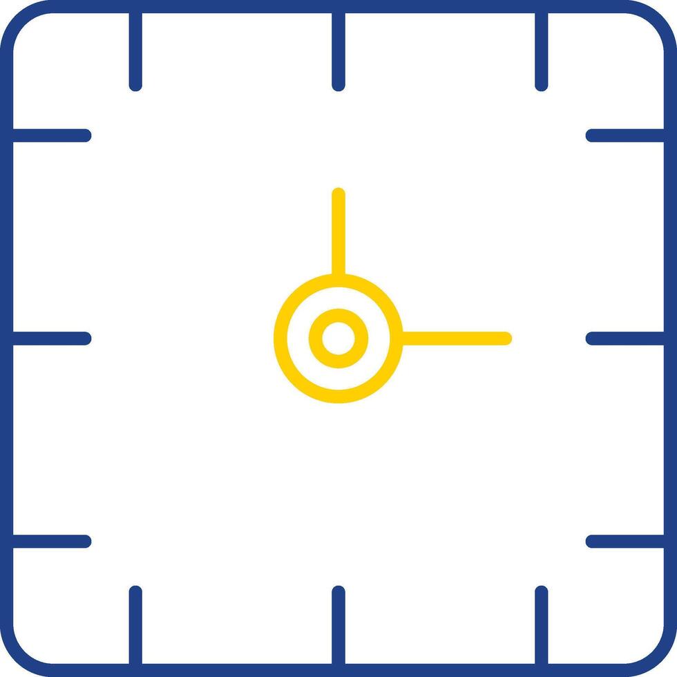 Clock Line Two Color Icon vector