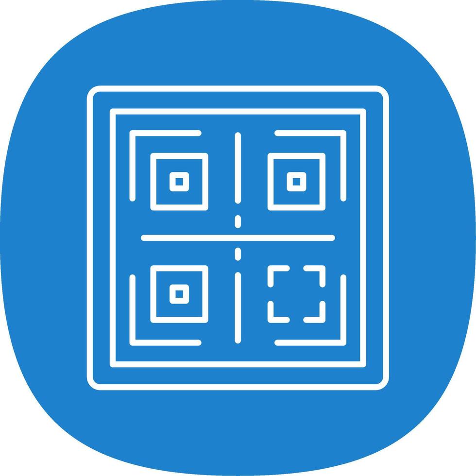 QR Line Curve Icon vector