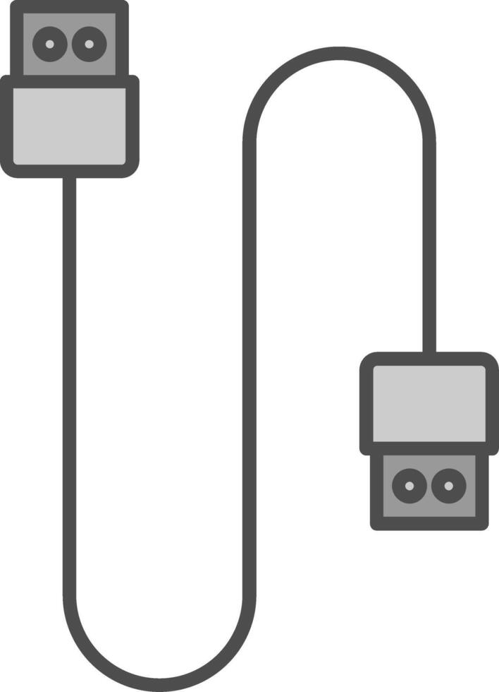 cable relleno icono vector