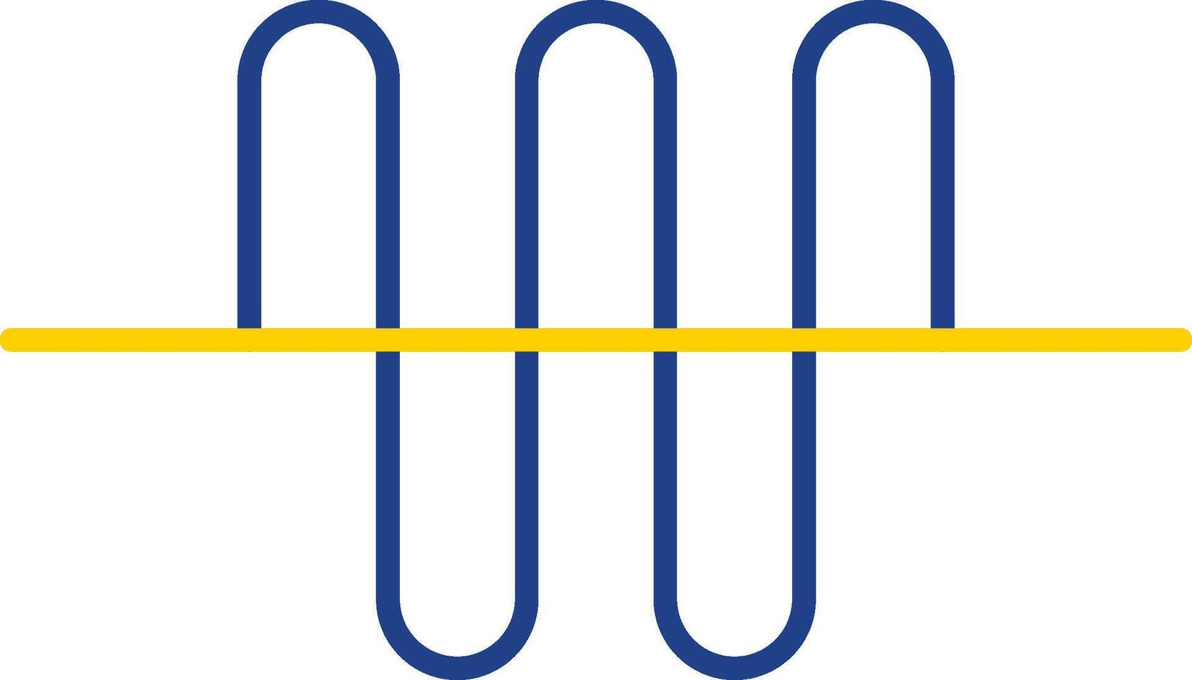 Audio Wave Line Two Color Icon vector