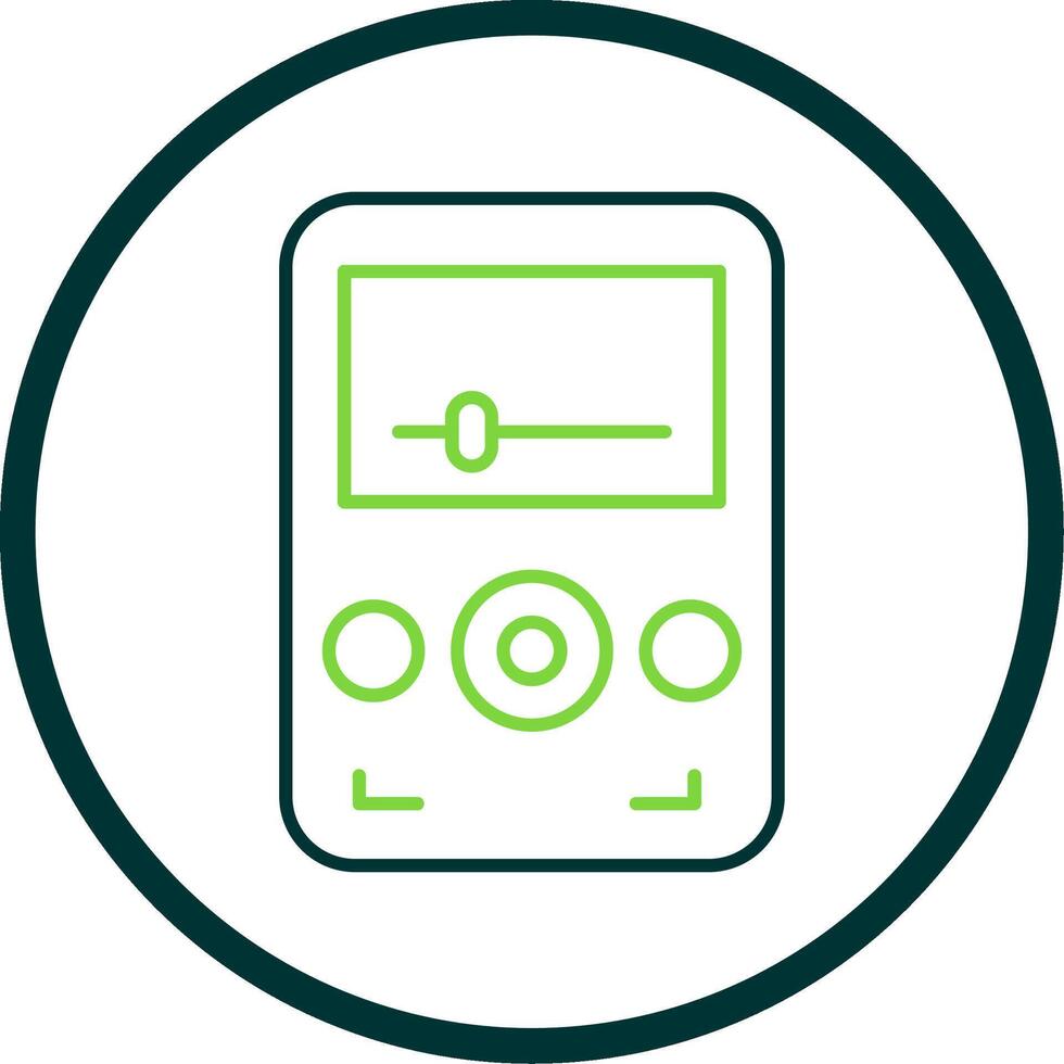 Audio Player Line Circle Icon vector