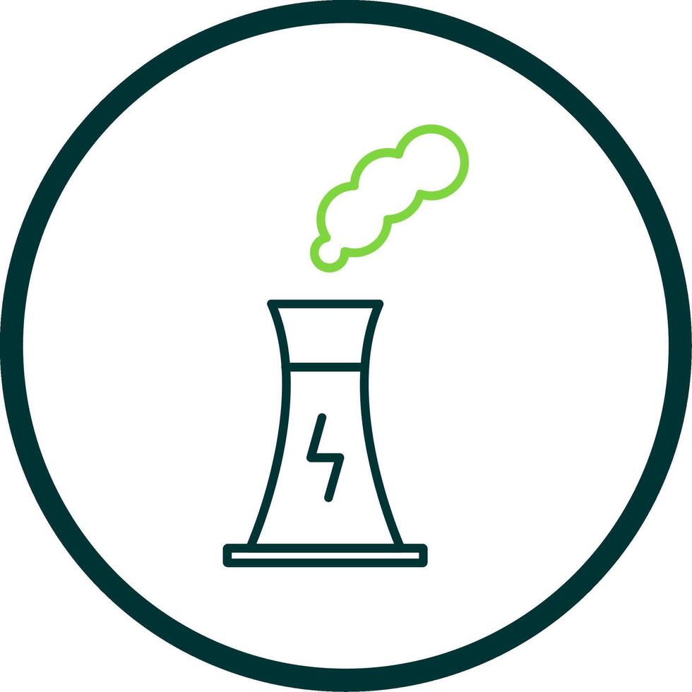 Pollution Line Circle Icon vector