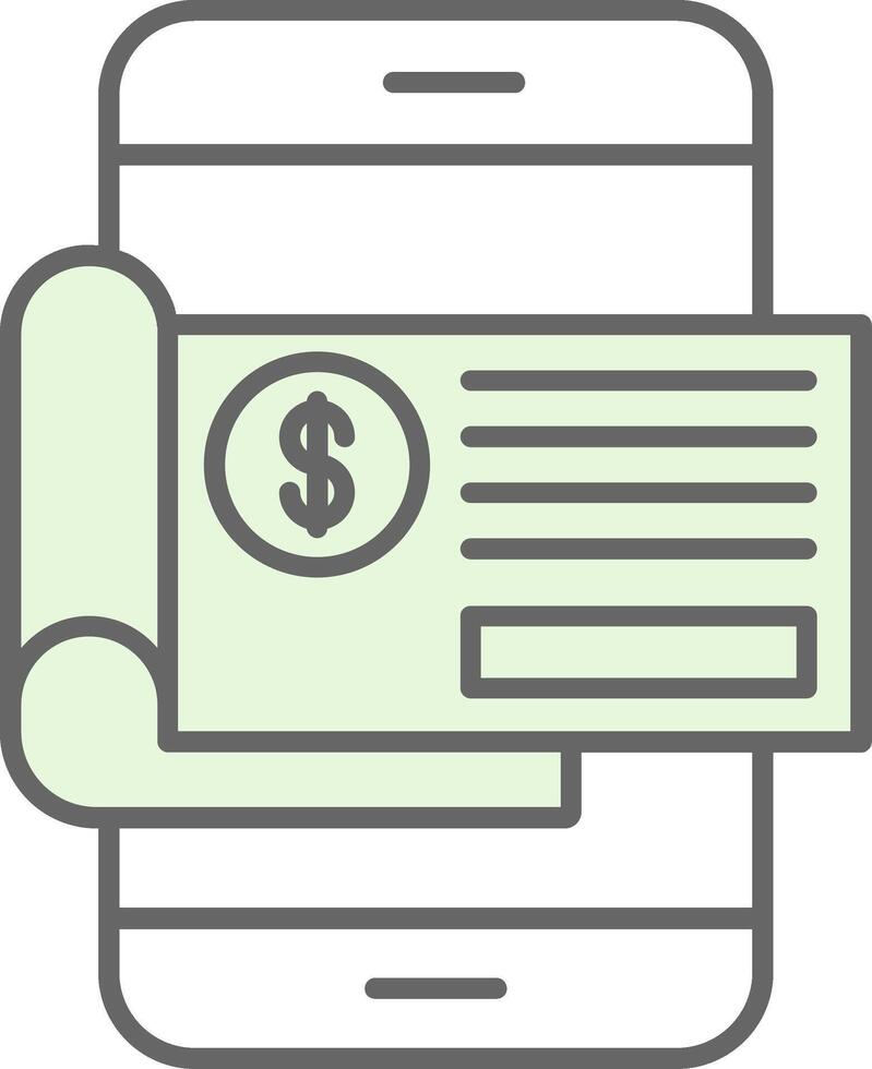 Bank Check Fillay Icon vector