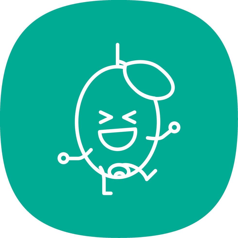 Ogeechee Limes Line Curve Icon vector
