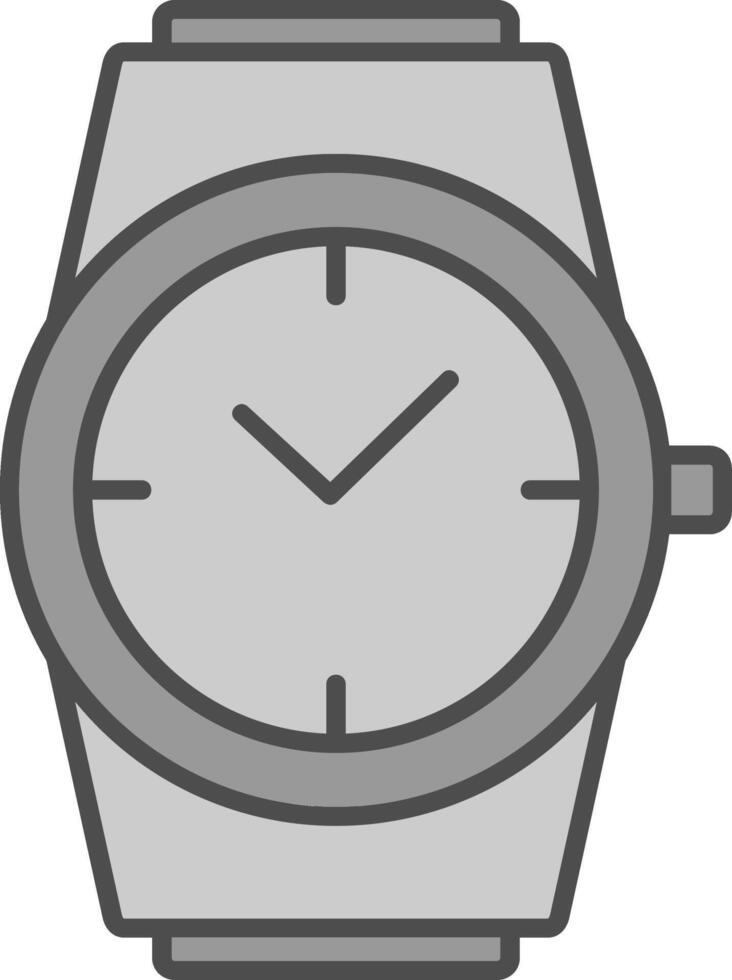 Stylish Watch Fillay Icon vector