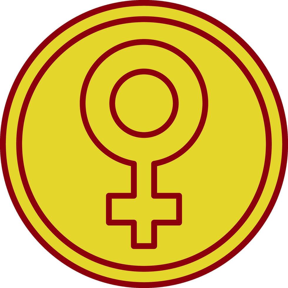 Female symbol Line Two Color Icon vector