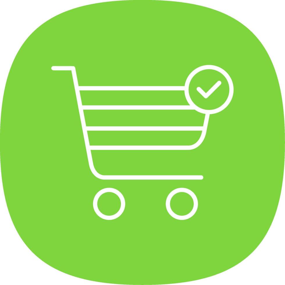 Checkout Line Curve Icon vector