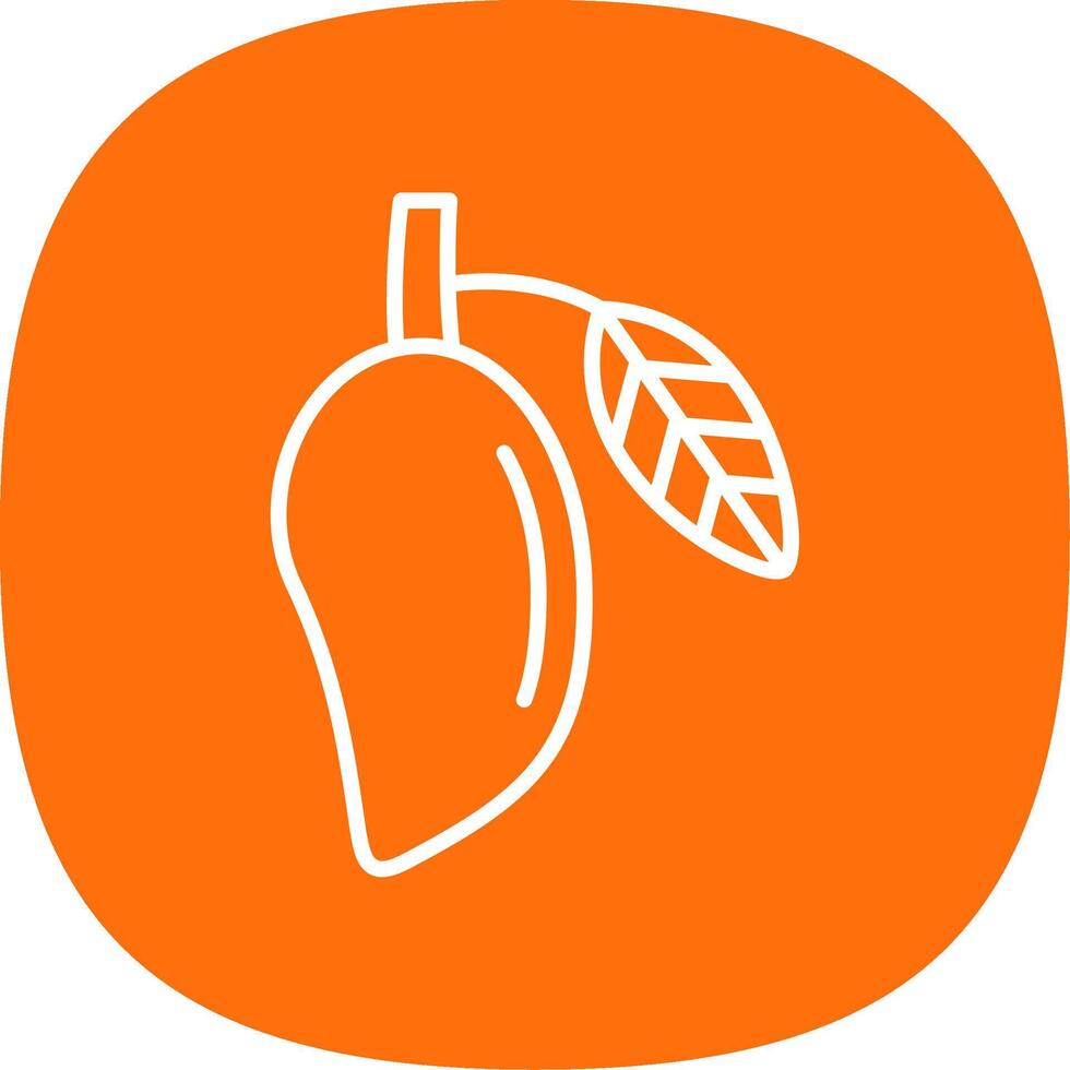 Mango Line Curve Icon vector
