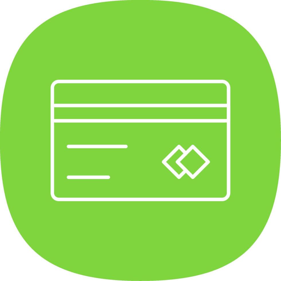 Card Line Curve Icon vector