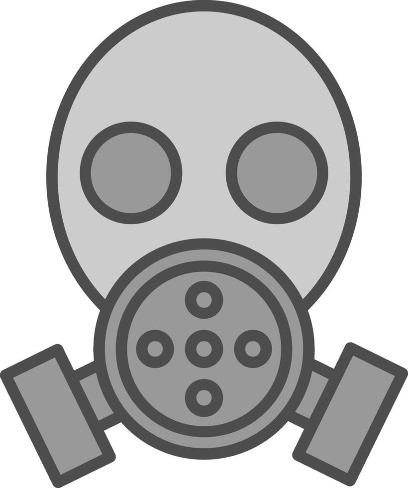 Gas Mask Fillay Icon vector