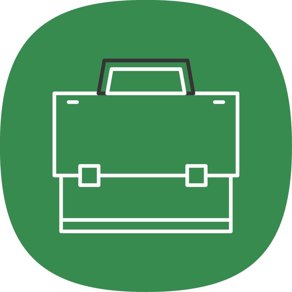 Suitcase Line Curve Icon vector