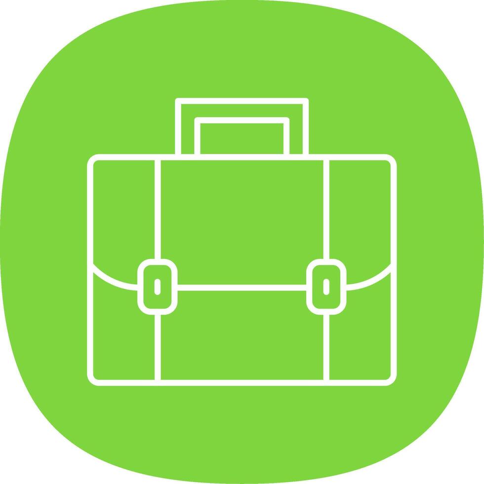 Briefcase Line Curve Icon vector