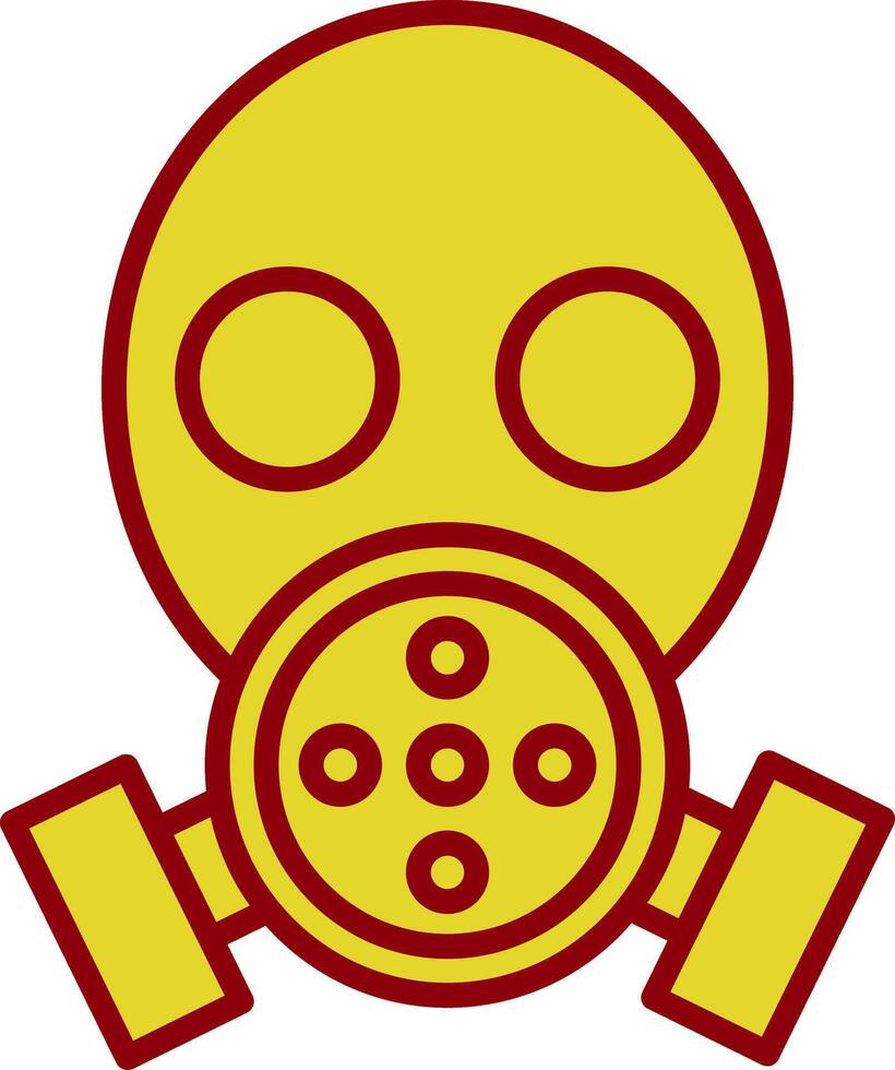 Gas Mask Line Two Color Icon vector