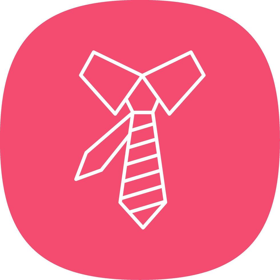 Tie Line Curve Icon vector