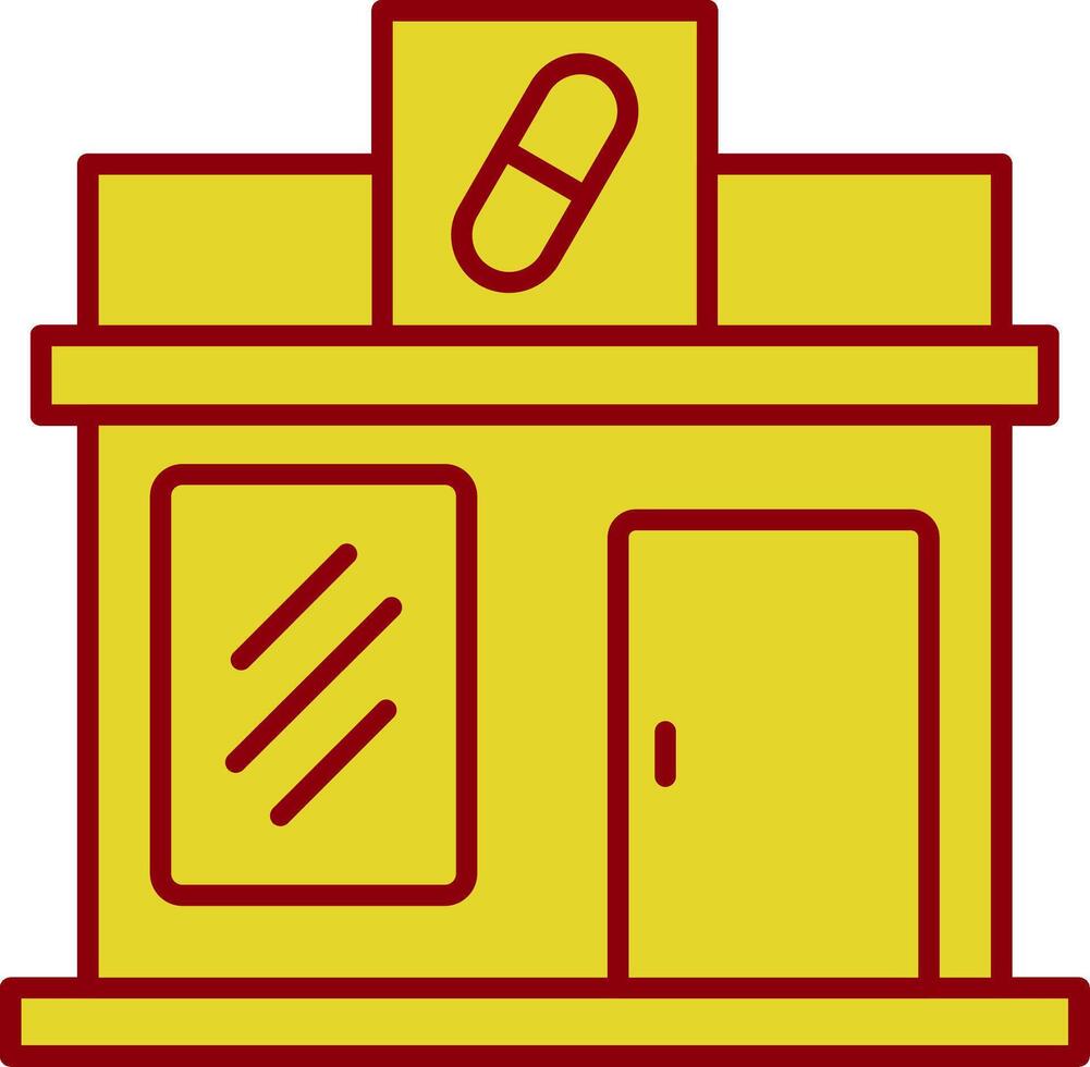 Pharmacy Line Circle Icon vector